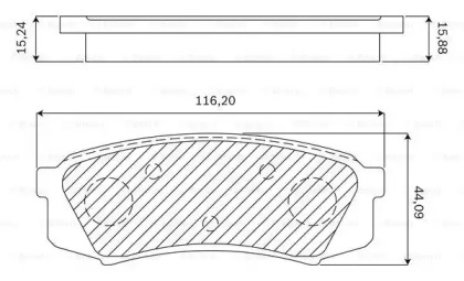 Комплект тормозных колодок (BOSCH: F 03B 050 004)