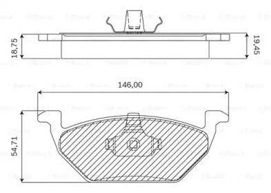 Комплект тормозных колодок (BOSCH: F 03B 050 024)