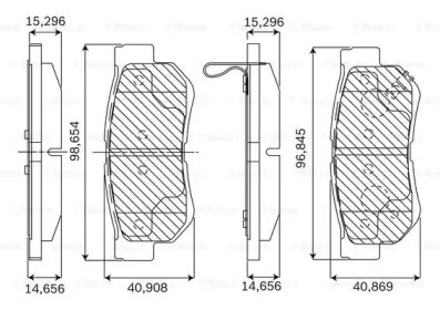 Комплект тормозных колодок (BOSCH: F 03B 050 040)