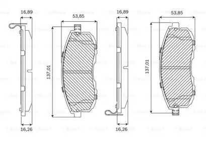 Комплект тормозных колодок (BOSCH: F 03B 050 041)