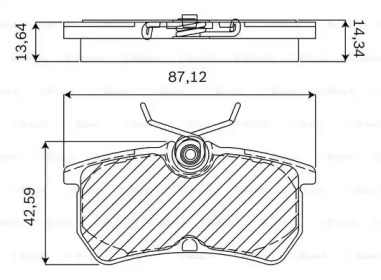 Комплект тормозных колодок (BOSCH: F 03B 050 071)