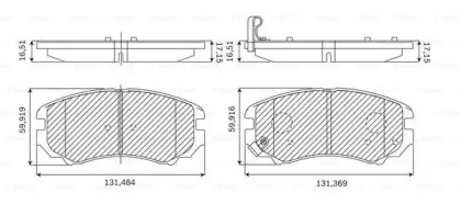 Комплект тормозных колодок (BOSCH: F 03B 050 085)