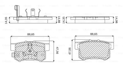 Комплект тормозных колодок (BOSCH: F 03B 050 134)