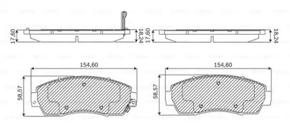 Комплект тормозных колодок (BOSCH: F 03B 050 136)