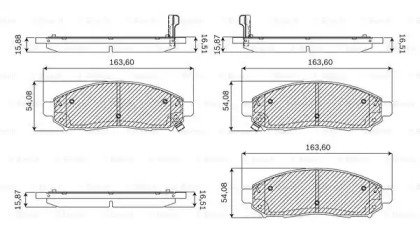 Комплект тормозных колодок (BOSCH: F 03B 050 138)