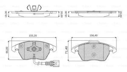 Комплект тормозных колодок (BOSCH: F 03B 050 143)