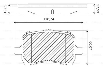 Комплект тормозных колодок (BOSCH: F 03B 050 152)