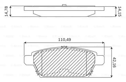 Комплект тормозных колодок (BOSCH: F 03B 050 153)