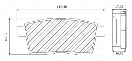 Комплект тормозных колодок (BOSCH: F 03B 050 172)