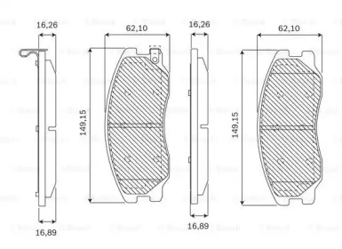 Комплект тормозных колодок (BOSCH: F 03B 050 173)