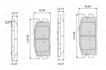 Комплект тормозных колодок (BOSCH: F 03B 050 176)