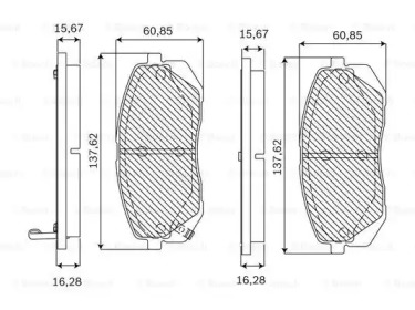 Комплект тормозных колодок (BOSCH: F 03B 050 183)