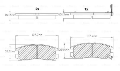 Комплект тормозных колодок (BOSCH: F 03B 150 003)