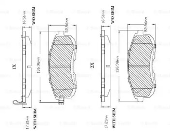 Комплект тормозных колодок (BOSCH: F 03B 150 004)