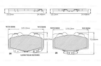 Комплект тормозных колодок (BOSCH: F 03B 150 005)