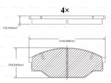 Комплект тормозных колодок (BOSCH: F 03B 150 006)