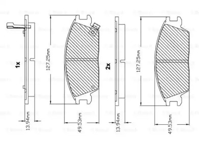 Комплект тормозных колодок (BOSCH: F 03B 150 007)