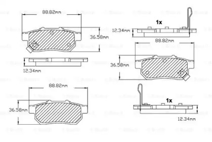 Комплект тормозных колодок (BOSCH: F 03B 150 024)