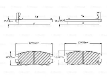 Комплект тормозных колодок (BOSCH: F 03B 150 027)