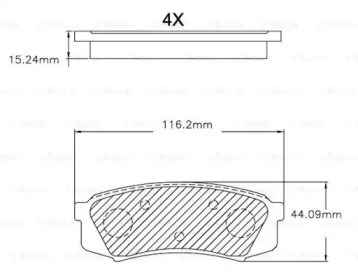 Комплект тормозных колодок (BOSCH: F 03B 150 032)