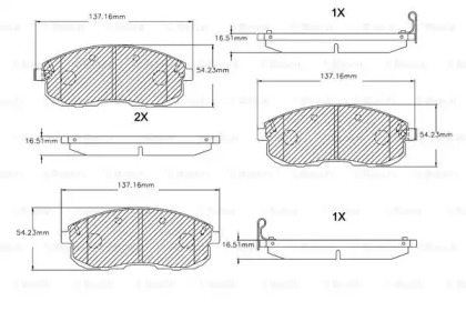 Комплект тормозных колодок (BOSCH: F 03B 150 035)