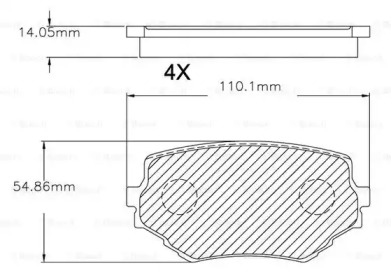 Комплект тормозных колодок (BOSCH: F 03B 150 043)