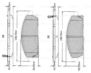 Комплект тормозных колодок (BOSCH: F 03B 150 044)