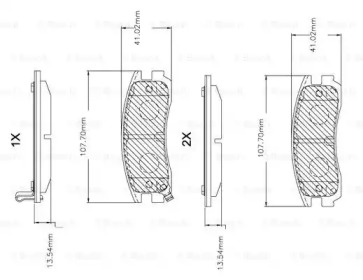 Комплект тормозных колодок (BOSCH: F 03B 150 045)