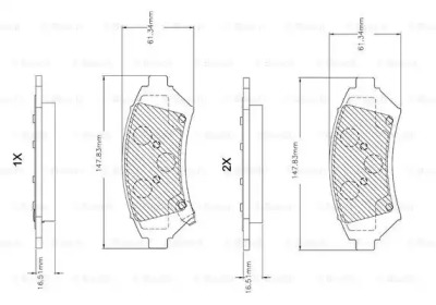 Комплект тормозных колодок (BOSCH: F 03B 150 046)