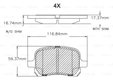 Комплект тормозных колодок (BOSCH: F 03B 150 048)