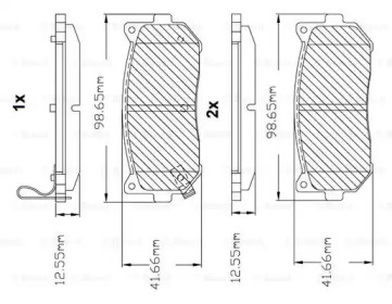 Комплект тормозных колодок (BOSCH: F 03B 150 058)