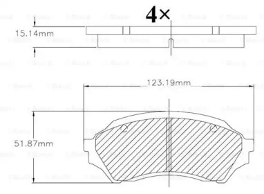 Комплект тормозных колодок (BOSCH: F 03B 150 068)