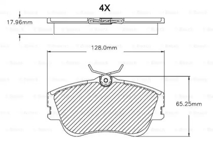 Комплект тормозных колодок (BOSCH: F 03B 150 081)