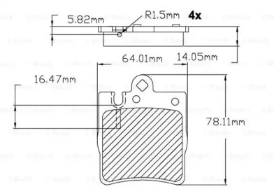 Комплект тормозных колодок (BOSCH: F 03B 150 088)