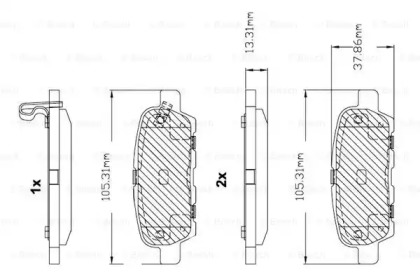 Комплект тормозных колодок (BOSCH: F 03B 150 099)