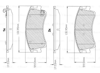 Комплект тормозных колодок (BOSCH: F 03B 150 115)