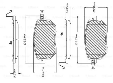 Комплект тормозных колодок (BOSCH: F 03B 150 121)