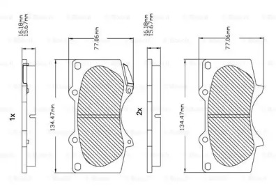 Комплект тормозных колодок (BOSCH: F 03B 150 123)