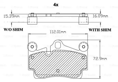 Комплект тормозных колодок (BOSCH: F 03B 150 124)