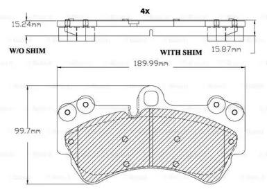 Комплект тормозных колодок (BOSCH: F 03B 150 130)