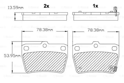 Комплект тормозных колодок (BOSCH: F 03B 150 146)