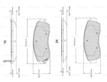 Комплект тормозных колодок (BOSCH: F 03B 150 149)