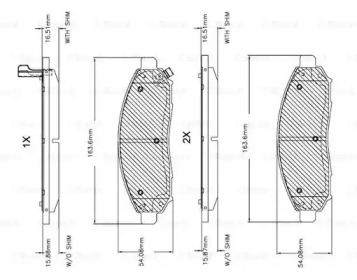 Комплект тормозных колодок (BOSCH: F 03B 150 151)