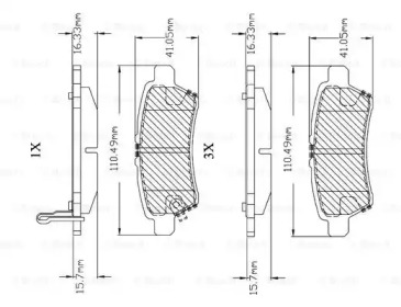 Комплект тормозных колодок (BOSCH: F 03B 150 153)