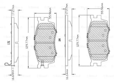 Комплект тормозных колодок (BOSCH: F 03B 150 160)