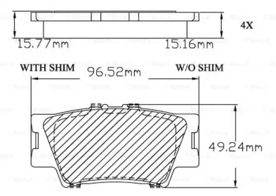 Комплект тормозных колодок (BOSCH: F 03B 150 173)