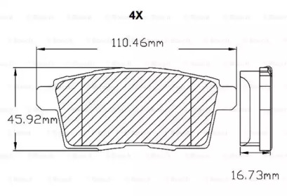 Комплект тормозных колодок (BOSCH: F 03B 150 176)