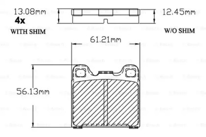 Комплект тормозных колодок (BOSCH: F 03B 150 204)