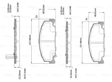 Комплект тормозных колодок (BOSCH: F 03B 150 214)