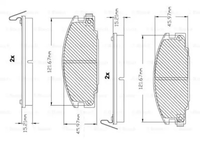 Комплект тормозных колодок (BOSCH: F 03B 150 222)